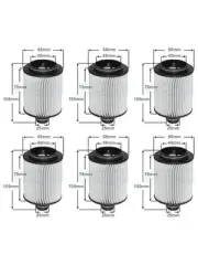 6 x Transgold Oil Filter Cartridge fits Saab 9-3 1.9 E50 TTiD (for: Saab)