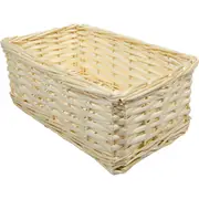 Urban Crafter Bleached Split Willow Rectangular Basket Medium 33 x 23 x 13cm