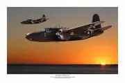 WWII WW2 RAAF Douglas A-20 Boston / Havoc Aviation Art Photo Print 12" X 18"
