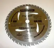 7-1/4" - 40 C3 Carbide Teeth saw blade. Made in Japan