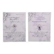 2pc Gibson Gifts Equilibrium Stone Angel Pin Combo Set Wisdom & Courage/Strength