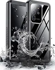 Hualele Waterproof Galaxy S20 Ultra Case, Built in Lens & Screen Protector Rugged Full Body Heavy Duty Protective Shockproof IP68 Underwater Cover for Samsung Galaxy S20 Ultra Black