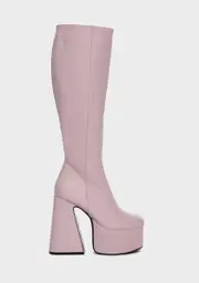 [Lamoda] Pink Hate You Knee High Boots