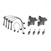 NGK Spark Plugs Coils + Bosch Leads Kit for Toyota Rav4 SXA10R 3SFE 2.0L 4Cyl