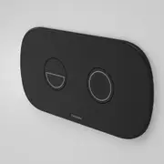 Caroma Contura II Invisi Series II Round DC Dual Flush Button Panel Black 848810B