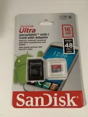 SanDisk 16 GB ULTRA Micro SD MicroSDHC Flash Memory Card with USB Reader 16G