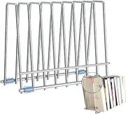 Buhyujkm Portable Bags Rack, 8.27x3.5x7 Inches Compact Stainless Steel Drying Stand, Reusable Storage Bag Holder for Bottles, Lids, Forks, and Kitchen Utensils