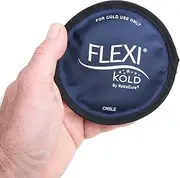 FlexiKold Gel Ice Pack Circles w/Straps (4 Pack) - Reusable Round Cold Pack Compress for Kids Injuries, Breastfeeding, Wisdom Teeth, Sinus Headaches - 6304-STRAP4PK