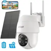 ieGeek Security Camera Wireless Outdoor 2K Battery Powered Camera w/ Solar Panel
