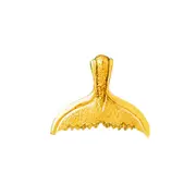 14K Gold Humpback Whale Tail Fluke Charm