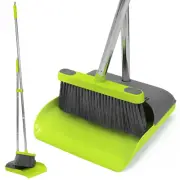 Broom and Standing Dustpan Set 50” Angle Broom with Long Handle Dust Pans for...
