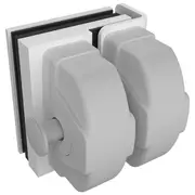 ProtectorAl Poly Matt White Wall / Post To Glass Gate Latch