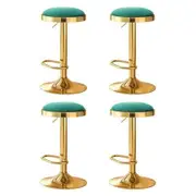 4x Artiss Bar Stools Kitchen Dining Chairs Velvet Padded Stool Green