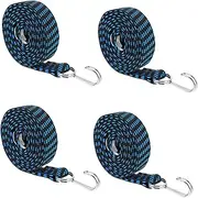 SWOOMEY 4pcs Elastic Rope with Hooks Wear Binding Straps for Cars Motorcycles Luggage and Storage Strong Elasticity and Versatile Use