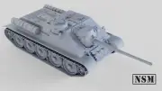 NSM Russian SU-100 Tank, 1/56th Scale, 28mm For Bolt Action.