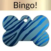Custom Engraved Dog Tags Personalized Dog Collar Pet Tags Engraved ID BLUE BONE