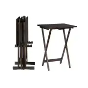 Linon Home Decor Folding Tray Table 15.75"Lx18.9"W Rectangular Wood in Gray