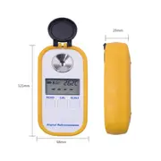Portable Digital Honey Refractometer 4-in-1 Brix/Water/Be'/Refractive Tester Measurement Instrument Yellow