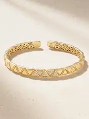 [Marina B] Marina B - Triangolini 18-karat Gold Diamond Bangle - M M Gold