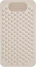 COMUSTER Bath and Shower Mat, Massage Foot pad, Foot wash pad, Machine Washable Bathroom Bath Mat (Khaki)