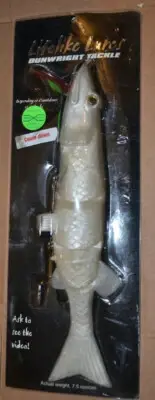 Lifelike Lures countdown 12" white pike dunwright tackle new fishing