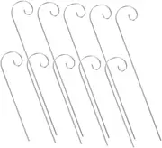 Toyvian 10pcs Metal Shepherd Hooks for Garden Display Heavy Duty Plant Markers Garden Sign Hooks Versatile Lawn Ornament Holders for Outdoor Decor