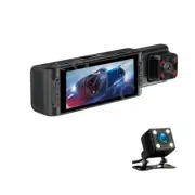 1080P 3 Lens Car DVR Dash Cam Video Recorder G-Sensor Front Inside Rear Camera (for: Honda Civic)