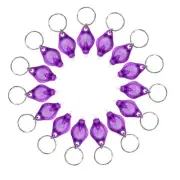 15 Pack 395nm UV Mini LED Keychain Flashlight Black light UV Lights Key Ring