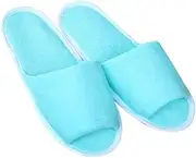 Female Travel Slippers Pairs Folding Sliers Disposable for Hotel Spa Home Blue Lightweight Comfort