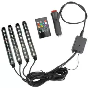 Car RGB LED Light Strip Interior Floor Decorative Atmosphere Lamp Remote Control (for: Fiat)