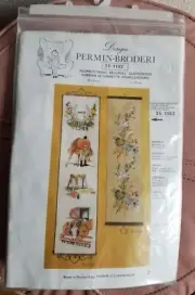 Vintage Design Permin-Broderi #35-1162 Danish Wall Tapestry 7x26" Cross Stitch