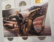 TRUMP VELOCIRAPTOR USA 2024 STICKERS