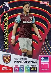 Panini Premier League 2024 2025 Konstantinos Mavropanos Powerhouse Trading Card