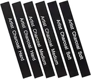 6Pcs Professional Compressed Charcoal Sticks for Students Artists Durable Drawing Tool for Sketching for Hobbyists Art Students