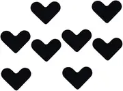8pcs Heart Shaped Nonslip Rug Tape Double Sided Carpet Adhesive Stickers for Home Office Workshop Removable Easy to Use Floor Grip Pads