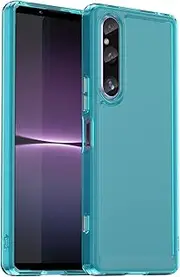 Compatible with Sony Xperia 1 V 5G Case,Shockproof Protective Cover,Compatible with Sony Xperia 1 V 5G Transparent TPU Soft Shell Phone Case Cover Blue