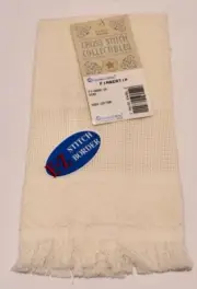 Charles Craft Cross Stitch Fingertip Towel Ecru 14 Count Cotton E-Z Stitch NEW