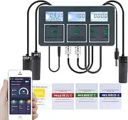 8 in 1 Water Quality Tester, Multi-Function Water Quality Monitor S.G PH EC Salt ORP TDS CF Temp with Digital Display for Aquariums, Hydroponics, Pools