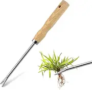 Gardening Tools - Garden Tool Set Heavy Duty Stainless Steel Garden Supplies Hand Tools with Wooden Handle for Gardening (root picker)