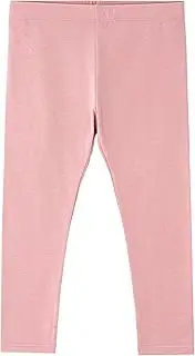 [BambooBud] Baby Girls Toddlers Leggings Girl Basic Solid Pants Little Kids Bottoms Everyday Toddler Pull On Outfits, B-cream Pink, 3 Years