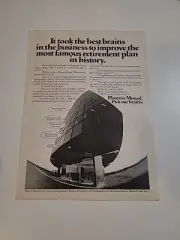 Phoenix Mutual Insurance Print Ad 1971 8x11 Vintage Great To Frame