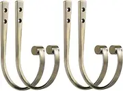 Mayrhyme Curtain Holdbacks 4Pcs,Antique Bronze Barrel Zinc Alloy Curtain Holders,Wall Mounted Curtain Hooks for Drapes.