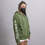 KANGOL 帽T 軍綠 左胸小LOGO 手臂英文 連帽 情侶 男女 (布魯克林) 6055106672