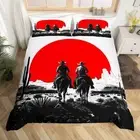 Bedding Sets Twin,Horse Duvet Cover Tropical Cactus Red Sun Comforter