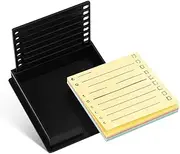 COHEALI Note Paper Dispenser Desk Paper Holder Sticker Note Pads Holder Memo Stencil Template Office Study Organizer