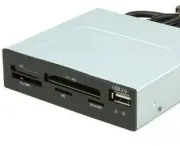 Astrotek 3.5" Internal Card Reader Black All In One USB2.0 Hub CF MS SD Flash