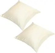 Ciieeo 2Pcs Faux Cushion Covers Elegant Satin Throw Pillowcase for Sofa Stylish Decorative Pillow Covers for Living and Bedroom