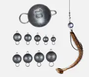 20PCS Jig Head Sinker Ball Fishing Weight Lead Cheburashka For Soft Lures 3-21g