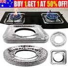 10X Stove Top Covers Reusable Non-stick Foil Gas Burner Protector Liner Tools
