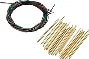 Daseeme 6 Multicolored Nylon Classical Guitar Strings & 21 Brass Frets (2.2mm) Bundle - Replacement Set for Classical Guitars